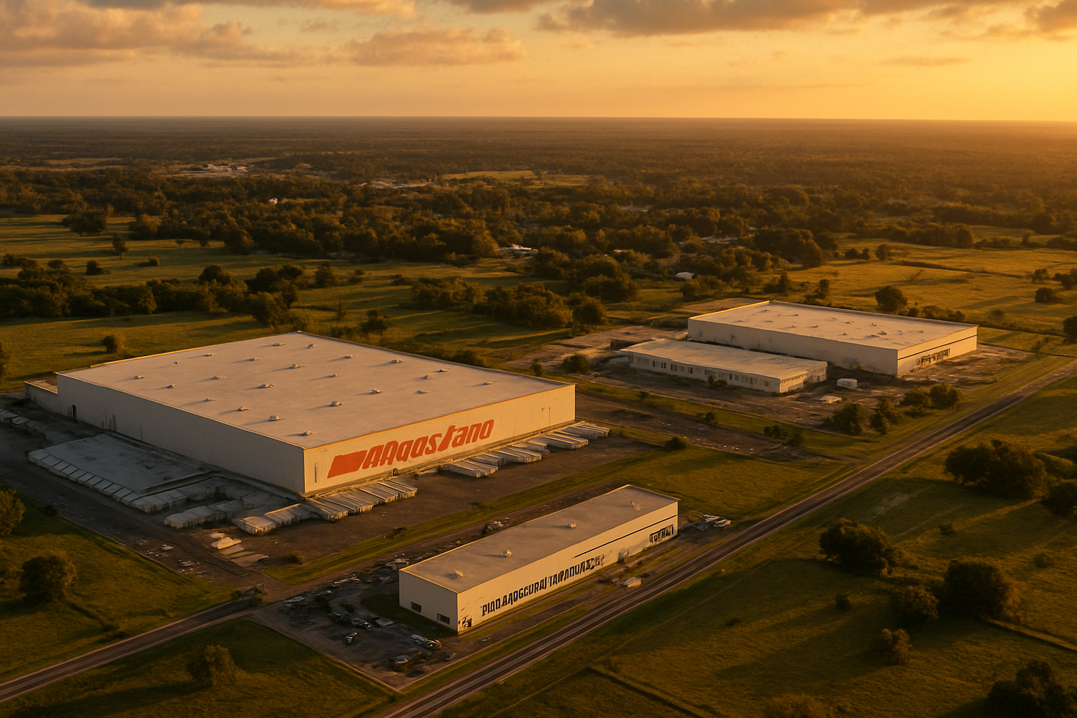 Ocala Florida manufacturing corridor at golden hour