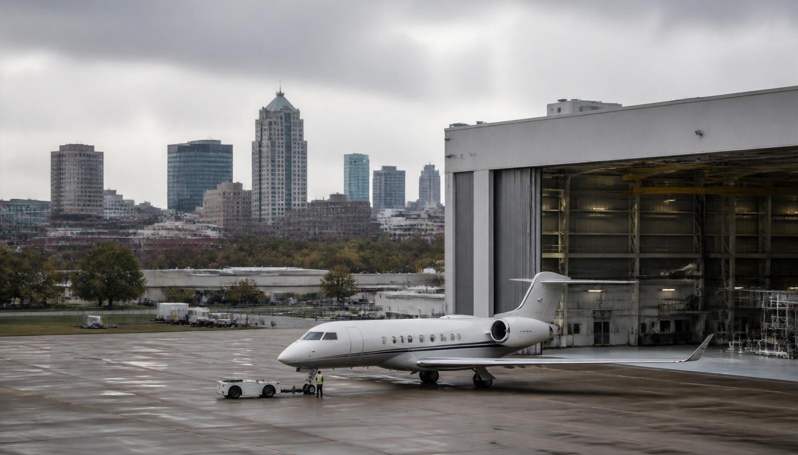 Greensboro North Carolina aerospace and automotive manufacturing corridor at golden hour