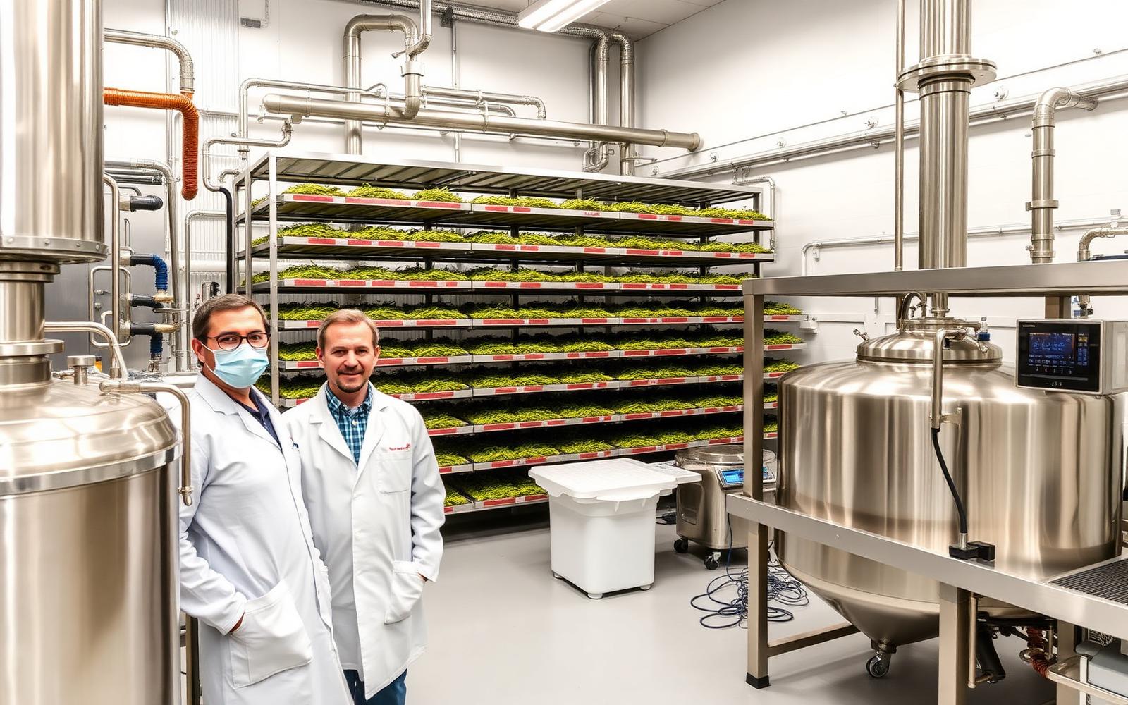 Hemp processing facility with drying and extraction equipment