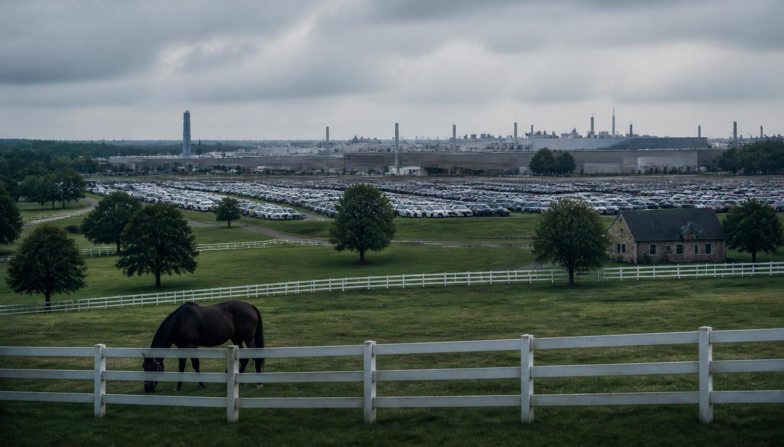 Somerset, Kentucky manufacturing corridor at golden hour