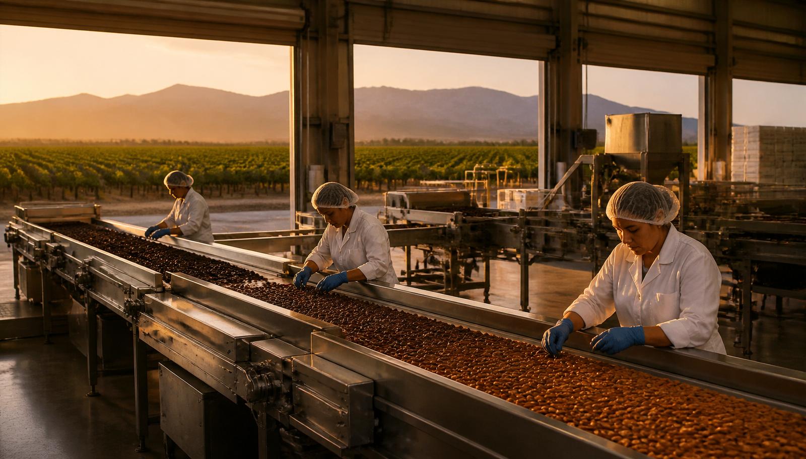 Escondido, California manufacturing corridor at golden hour